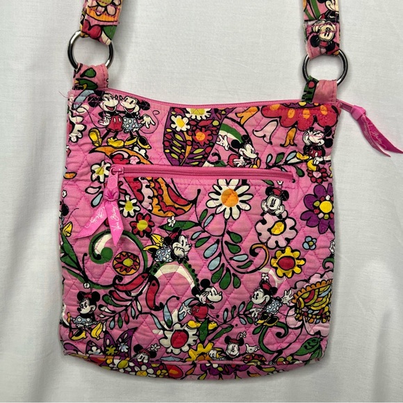 VERA BRADLEY X DISNEY JUST MOUSING AROUND PINK HIPSTER CROSSBODY BAG - Picture 4 of 6